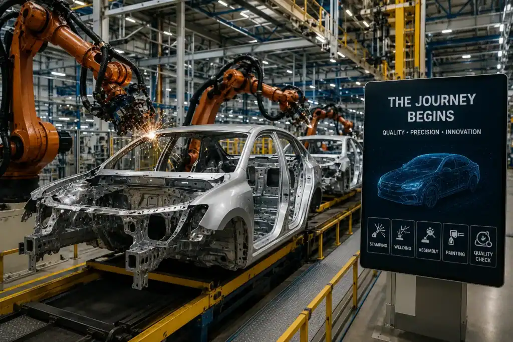 the journey begins: inside the auto manufacturing plant